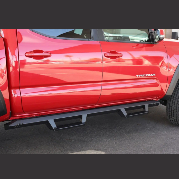 N-FAB EPYX NERF BAR W/ DROP STEP #EXT05CC-TX (2005+ TOYOTA TACOMA, DBL CAB)